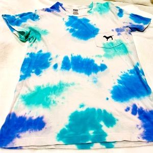 Victoria's Secret Pink Tie-dye Tee - Color: Blue/Purple/Green Size: XS * NWOT *
